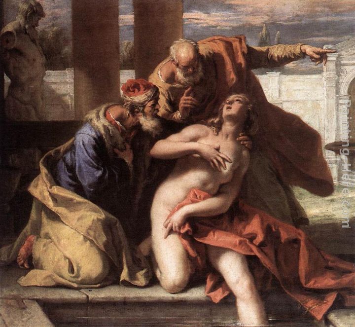 Susanna and the Elders painting - Sebastiano Ricci Susanna and the Elders art painting